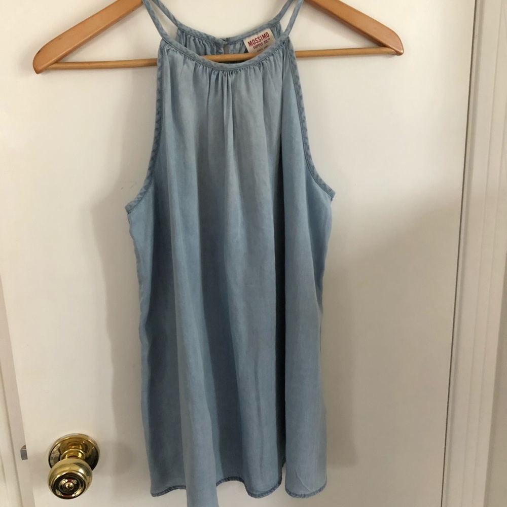 Chambray Denim Tank Top
